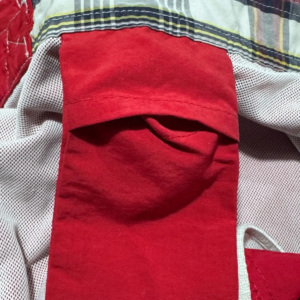 Vintage Polo Ralph Lauren Lined Swim Trunks Board Shorts Red Pockets Mens XXL - Picture 10 of 11